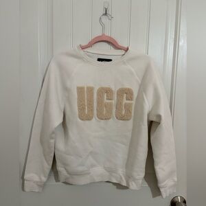 UGG Women's Cream and Tan Logo Sweater